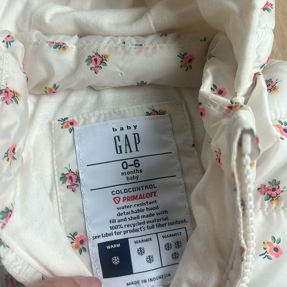 Baby ColdControl Printed Lightweight Puffer Jacket 0/3m floral - Picture 4 of 7